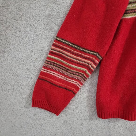 Lane Bryant V-Neck Sweater 22 Lambs Wool Nylon Blend Striped Design Womens  JPT - Picture 6 of 7